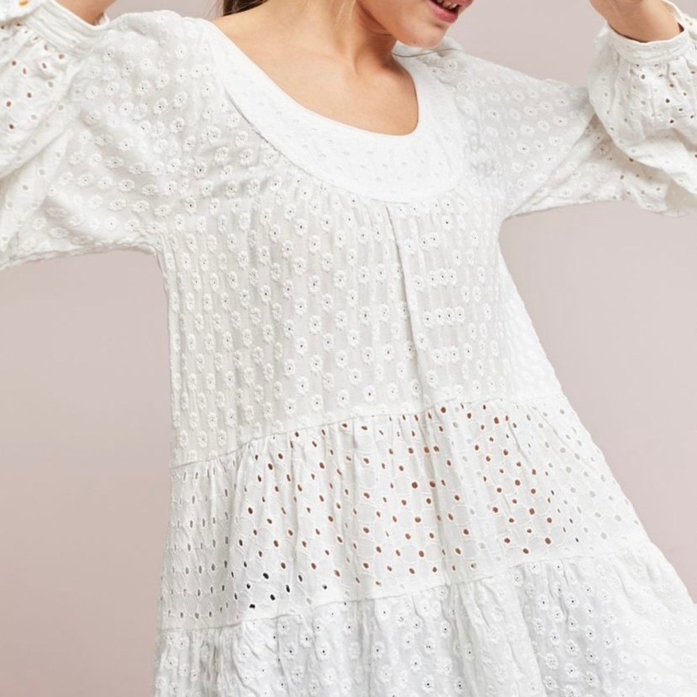 Anthropologie Meadow Rue Winnie Eyelet Top XSP